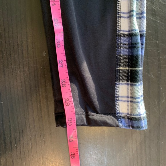 The Vermont Flannel Co Black Plaid Leggings Lounge Pants Women's Large - Picture 10 of 11